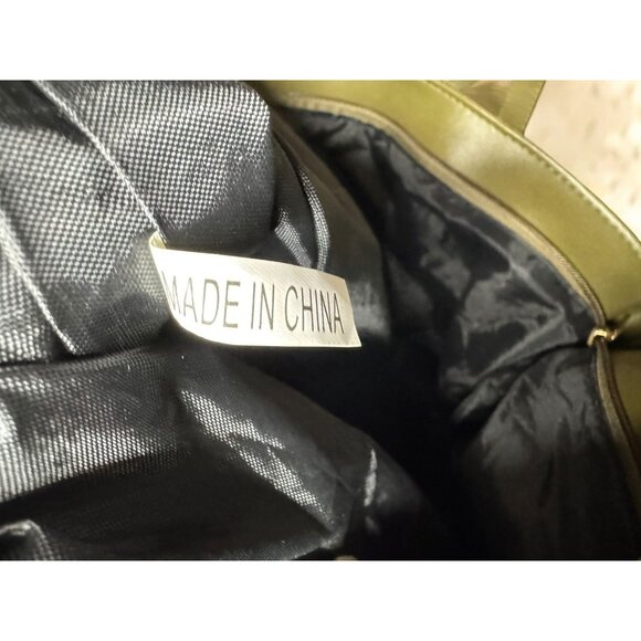 Monogrammed Green Tote Bag With Floral Shoulder Strap & Double Handles - Picture 8 of 8